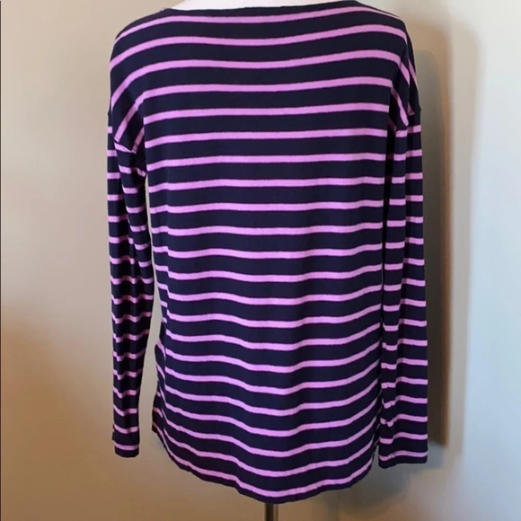 {J Crew} Deck Tee, like new in navy & pink💕 - Picture 6 of 8